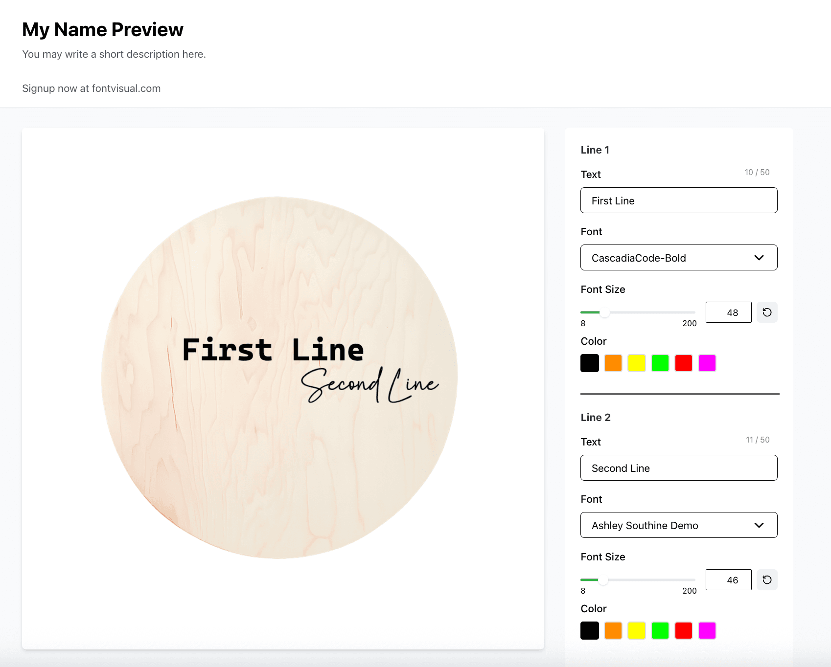 Cover Image for Name Font Preview Tool For Shopify